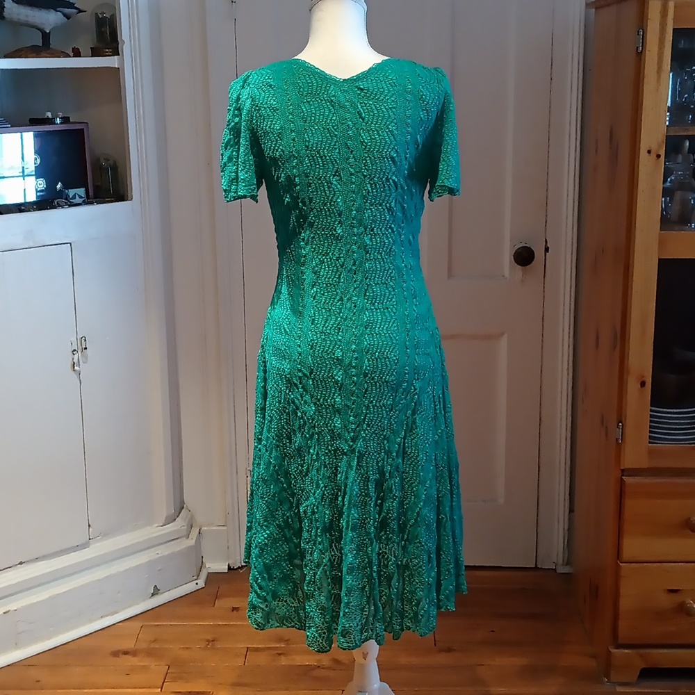 Rabbit Rabbit Rabbit Lace Fit N Flare Midi Dress - Picture 8 of 13